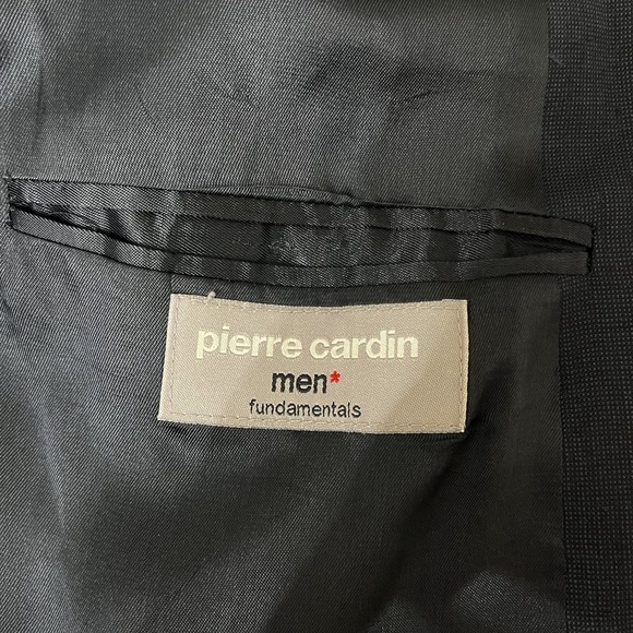 Pierre Cardin Fundamentals Men’s Blazer Sz 42 L Navy 3 Buttons Wool Suit Jacket‎ - Picture 2 of 8